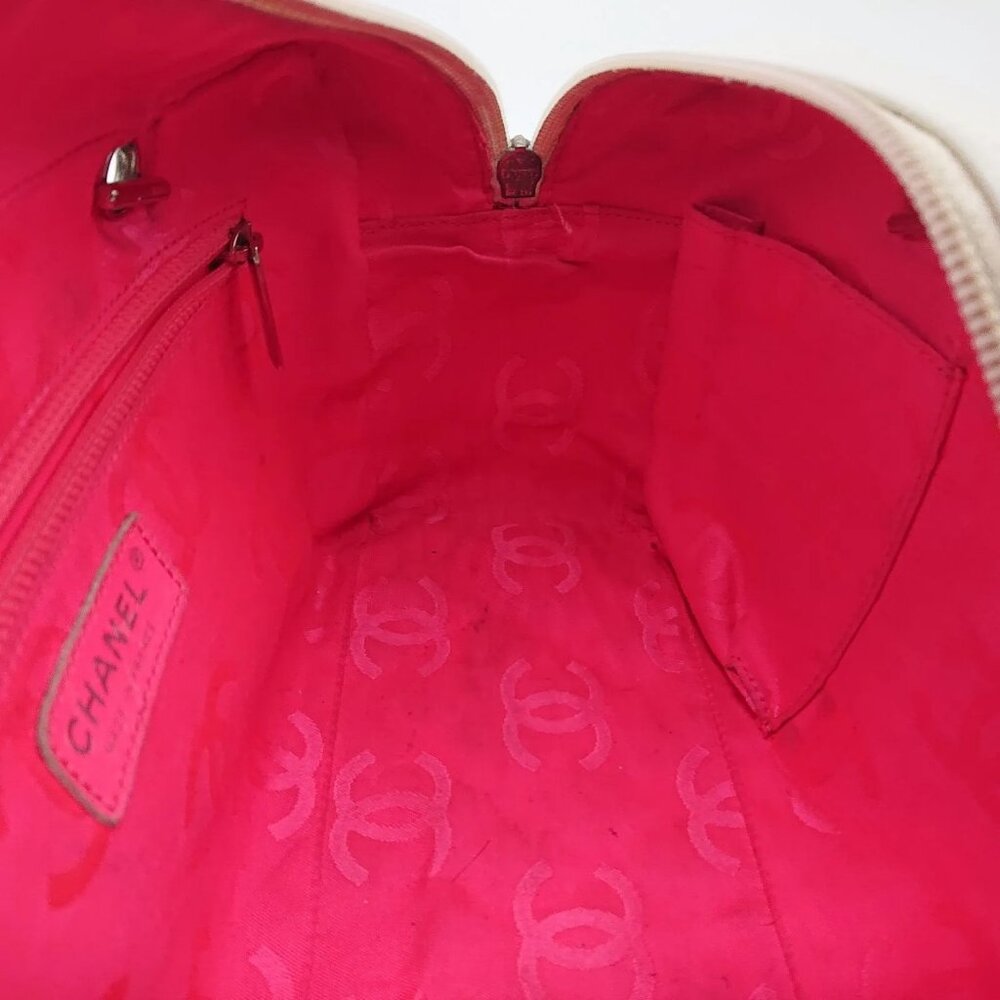 CHANEL Cambon Quilted Ligne Shoulder Bowling Bowler Bag Tote White - Picture 13 of 16